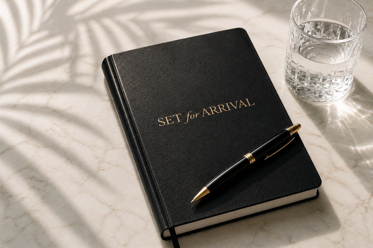 Set for Arrival luxury notebook